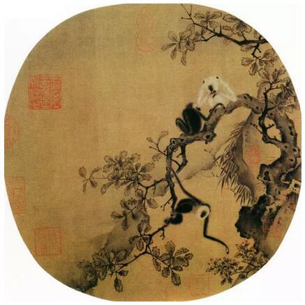 《猿猴摘果圖》