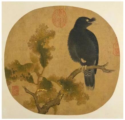 《秋樹鸜鵒圖》