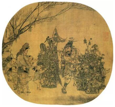 李嵩《市擔嬰戲圖》