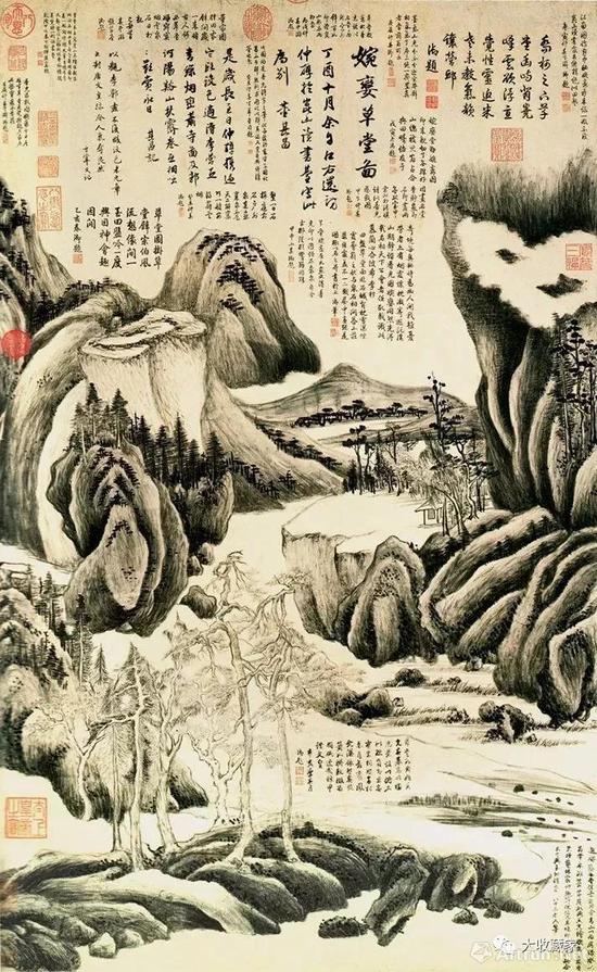 [明] 董其昌《婉孌草堂圖》 陳繼儒舊藏