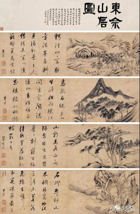 [明] 董其昌 《東佘山居圖卷》 嘉德2008春拍 成交價(jià)313.6萬元