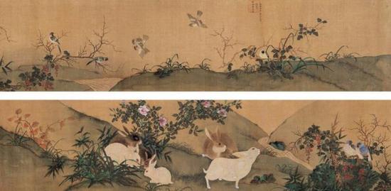 明，朱瞻基 《御臨黃荃花鳥卷》