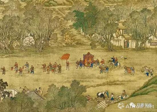 清院本《清明上河圖》：婚禮娶親（圖5）