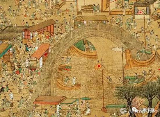 清院本《清明上河圖》中船舶順利通過虹橋的情景（圖7）