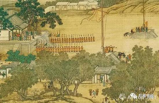 清院本《清明上河圖》中御林軍習武的壯觀場景（圖15）
