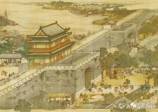 清院本《清明上河圖》城內第一家也是城防機構（圖14）
