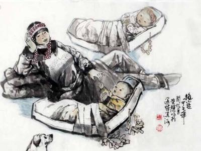 姜榮慧畫作入展“旺年”畫狗——館藏國畫“狗”戊戌賀新春雙線聯展
