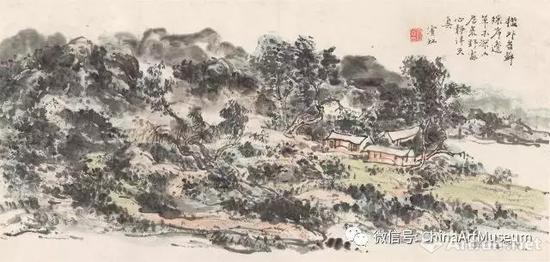 黃賓虹《山水》33.5x69厘米 中國畫 中華藝術宮藏