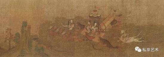 顧愷之（宋?。堵迳褓x圖》卷局部