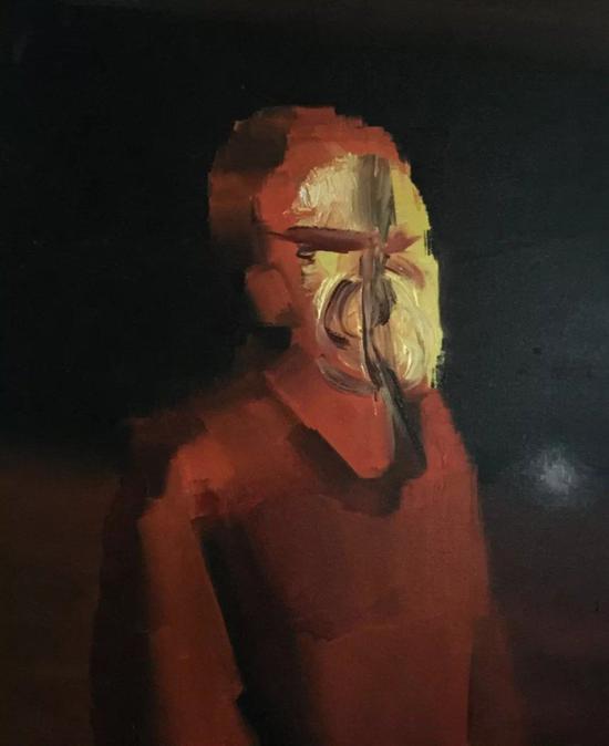 林樅，《友人》，布面油畫，50 x 60 cm，2017