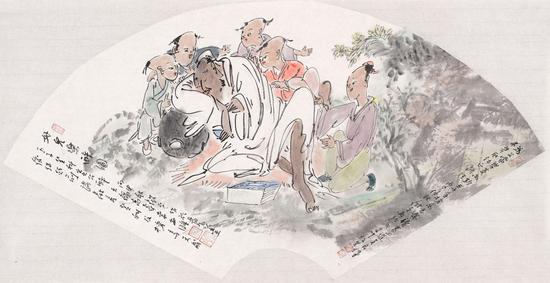 扇面 好兒樂醉圖 2015