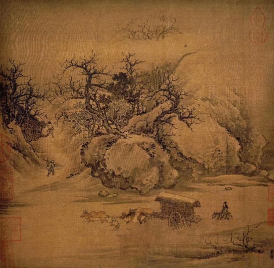 《溪山行旅圖》 朱銳 26.2 x 27.3 cm 上海博物館藏