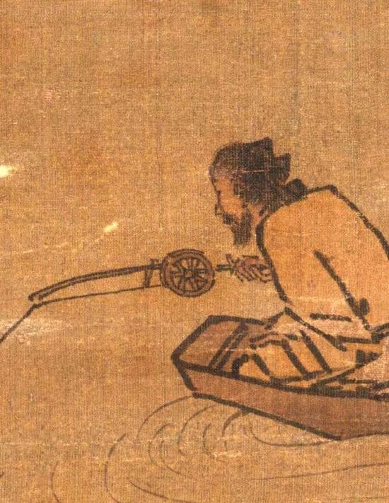 《寒江獨(dú)釣圖》局部