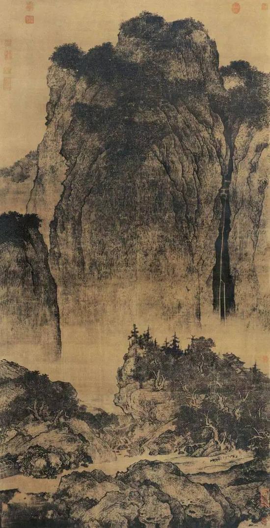 《溪山行旅圖》 范寬 206.3 x 103.3 cm 臺(tái)北故宮博物院藏