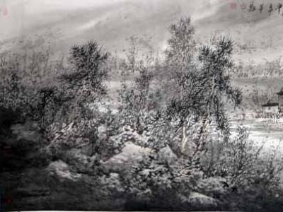  山水畫家顧曉東參展2018中國(guó)?蘭州成功當(dāng)代名家書畫（春之韻）博覽會(huì)作品“線上展覽”賞析
