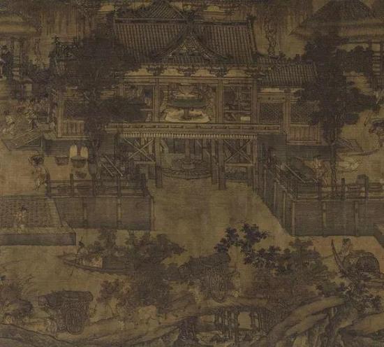 五代《閘口盤車圖卷》 上海博物館提供