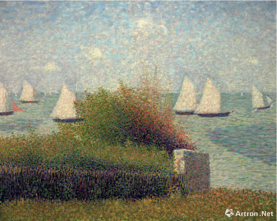 喬治·秀拉（1859-1891） 《格朗康海港》 1885年夏作 3406.25萬美元