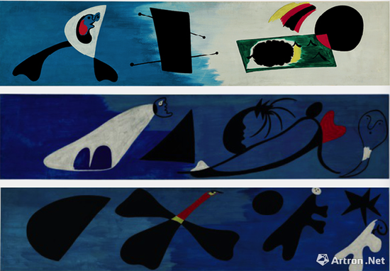 　胡安·米羅 （1893-1983） 《壁畫 I-II-III》 1933年12月作 2000萬美元