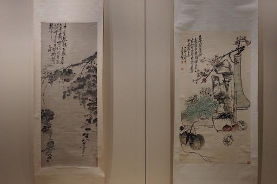 徐渭《水墨葡萄圖軸