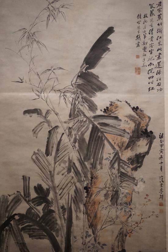 李鱓《焦石圖軸