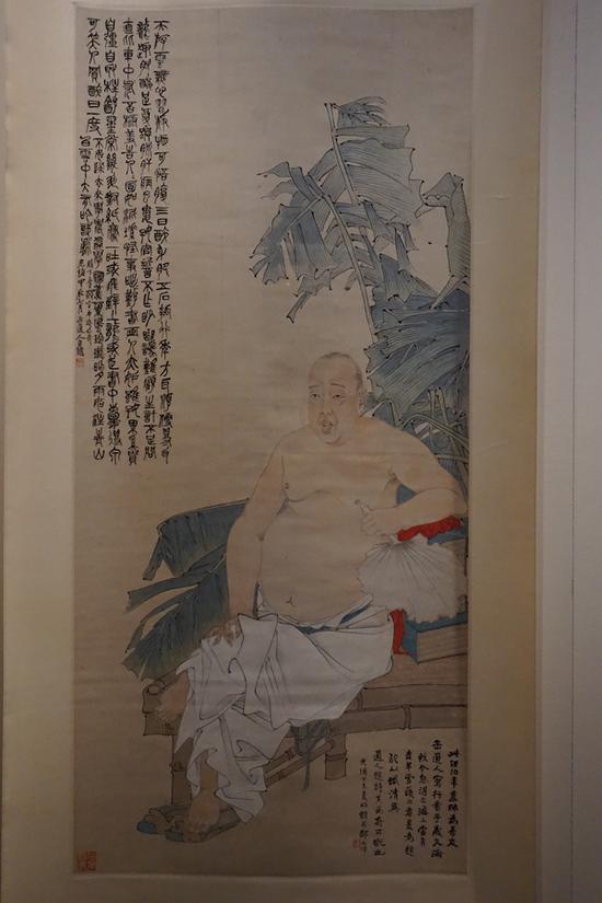 任伯年《蕉陰納涼圖軸