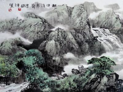 張連貴山水佳作亮相“2018首屆文化藝術(shù)品（銀川）博覽會成功美術(shù)館名家精品展”