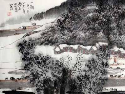 筆墨寫激情 夢里繪家山——王忠雁山水亮相“2018首屆文化藝術(shù)品（銀川）博覽會成功美術(shù)館名家精品展”