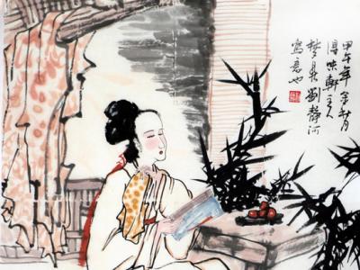 意境清新 古風雅致——劉靜河人物畫亮相“2018首屆文化藝術品（銀川）博覽會成功美術館名家精品展”