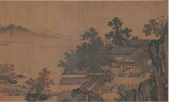 劉松年（南宋）《四景山水圖卷》之秋景