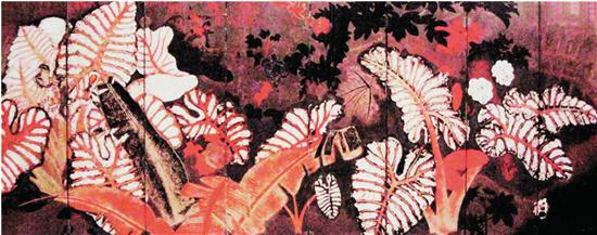 阮嘉智 花苑 磨漆畫 1939年 越南美術博物館藏