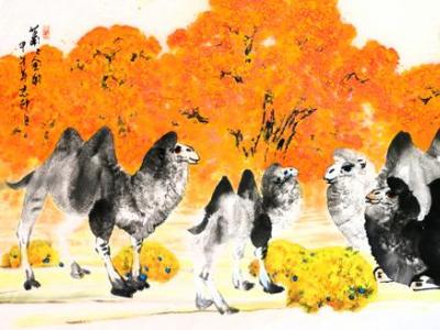駝鈴聲聲，長河日暮——楊志印畫作亮相“第八屆蘭州文化博覽會成功美術館名家精品展”