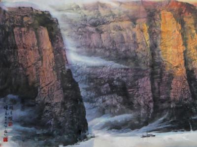 向中林山水畫亮相“丹青秋韻 喜迎國慶——戊戌成功美術館館藏山水名家線上回顧展”