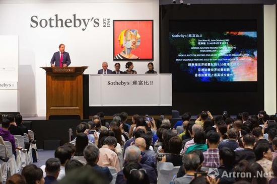 天價趙無極誕生的現代藝術晚拍現場
