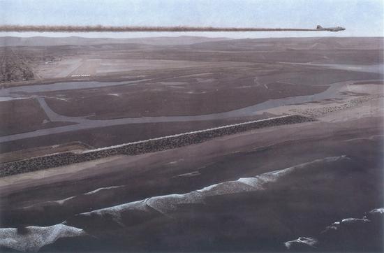 37。陳勇勁《巡航》水彩 110cm×170cm 2008年 中國美術館藏
