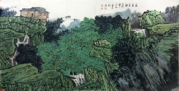 青綠山水的時代氣象——滿維起山水作品“成功美術館2018年度名家書畫精品典藏”線上賞析