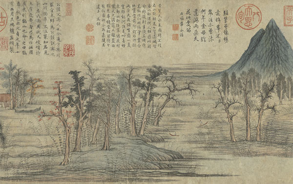 元 趙孟頫《鵲華秋色圖》卷 （局部）