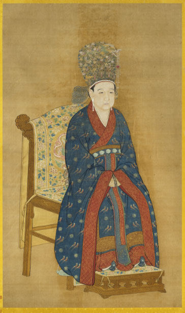 宋 宋寧宗皇后坐像　軸