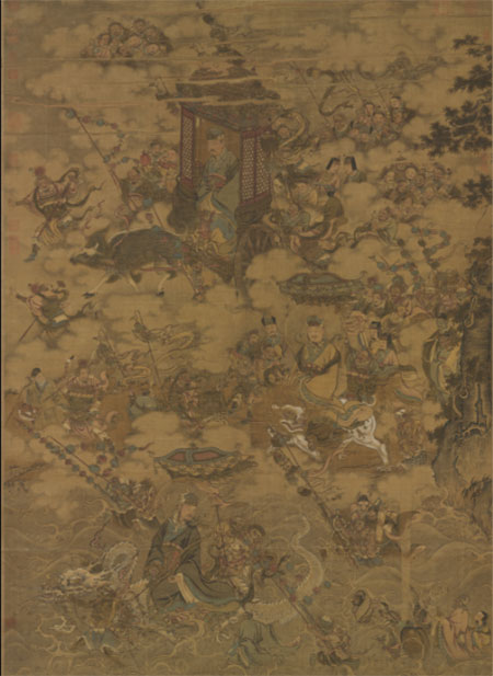 宋 馬麟《三官出巡圖》 軸