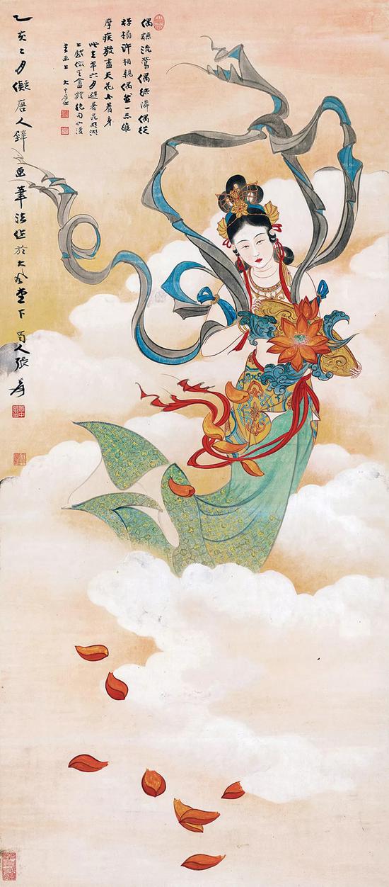 1935年《天女散花圖》乙亥本
