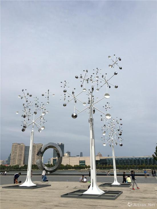 天津首屆公共藝術大展作品 《樹影》景育民  11m-9m-7m