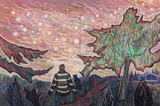 《星光照亮世界》 200x300cm 布面油畫 2017年