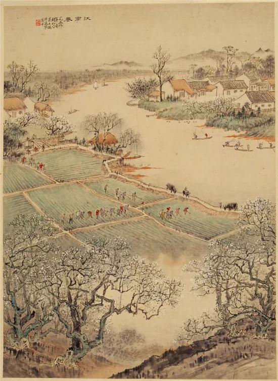 錢松喦 《江南春》 72×52cm 1958年