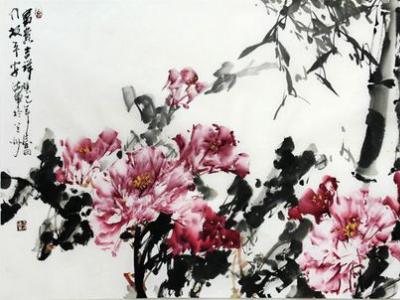 齊海軍牡丹作品亮相“蘭州成功美術館館藏名家精品赴西安展”