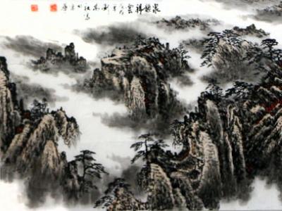 墨氣氤氳——“第23屆廣州藝術博覽會”劉萬秋山水畫獲盛贊