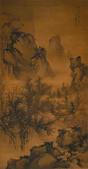 武丹 秋山林屋圖  清代 南京博物院藏