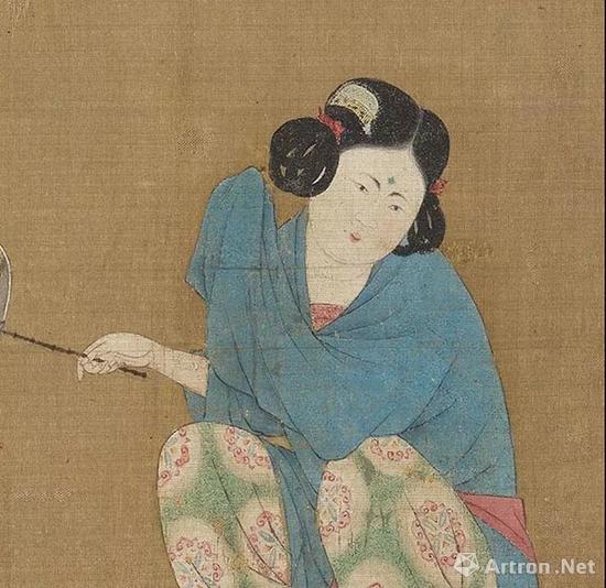 《搗練圖》局部之一