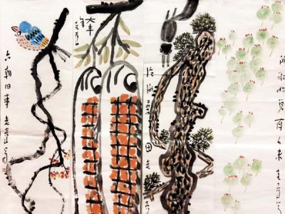 稚趣花鳥 人生況味————老壺花鳥畫作在“第23屆廣州藝博會?成功美術(shù)館名家書畫精品展”展出