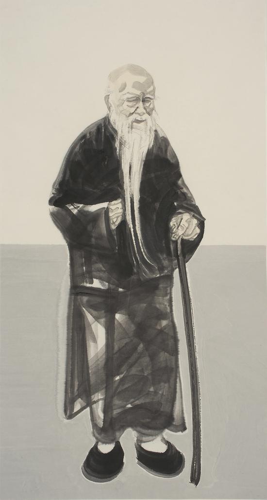 劉西潔，于右任，190×100cm，紙本水墨，2006