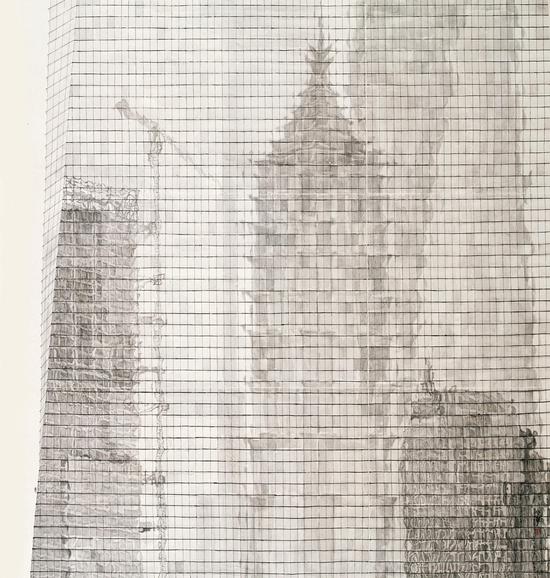 毛冬華，多云轉晴， 200×195cm，紙本水墨，2009