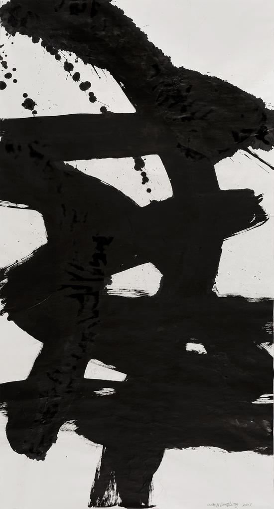 王冬齡，大象，248×129cm，紙本水墨，2017